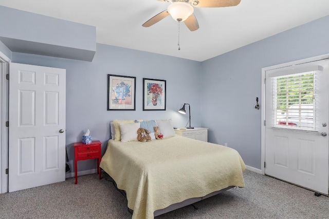 150 Lauren Ln, Franklin, NC 28734 - bedroom with light colored carpet and a ceiling fan