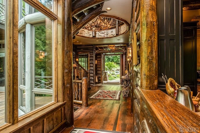 interior space with wood-type flooring