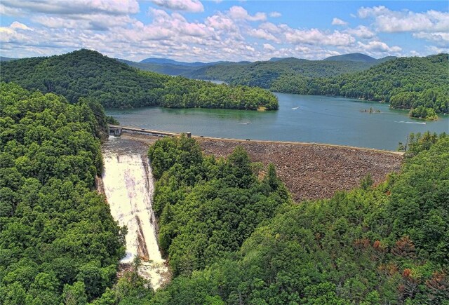 45 Bluegill Ln, Glenville, NC 28736 - water view with a mountain view and a floating dock