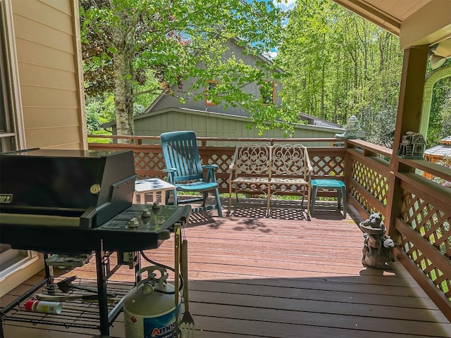 view of wooden terrace