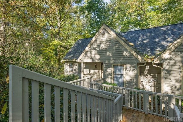 exterior space featuring a deck