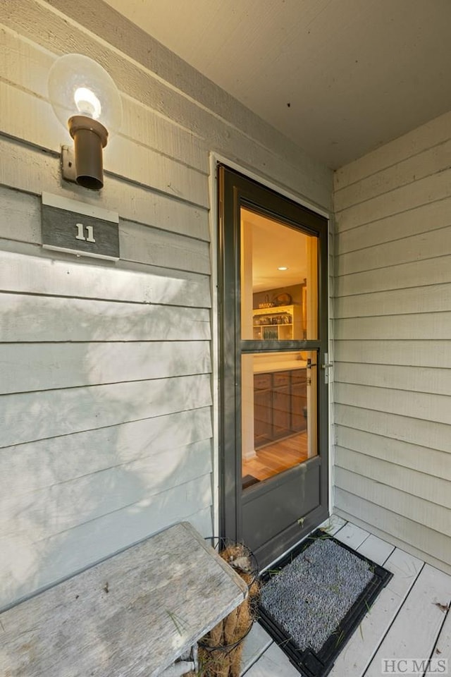 view of doorway to property