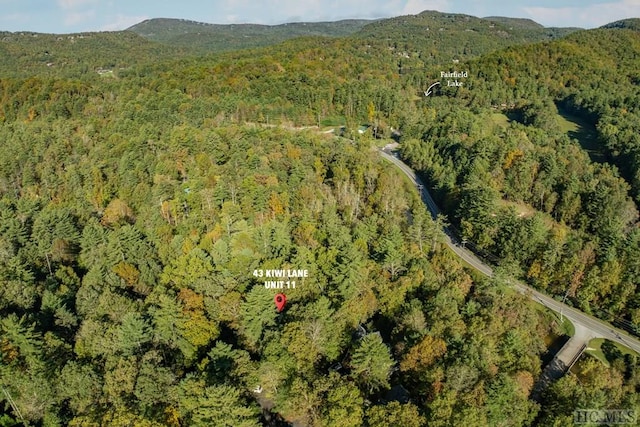 bird's eye view featuring a mountain view