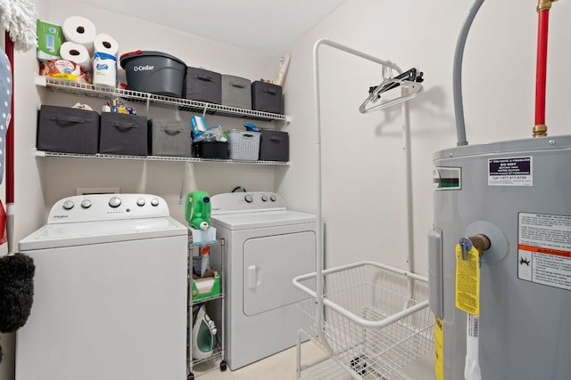 200 Blackberry Trl, Sapphire, NC 28774 - laundry room with electric water heater and separate washer and dryer