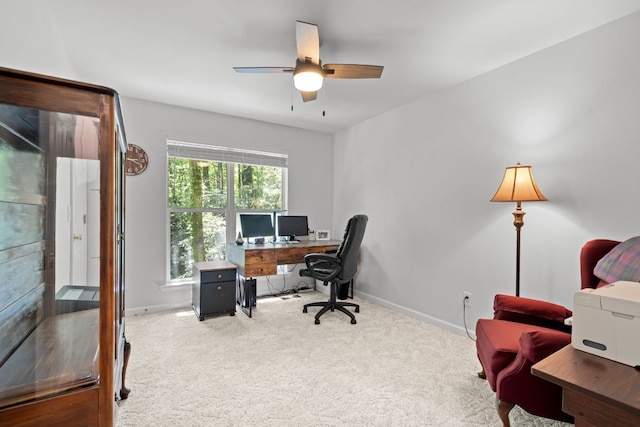 200 Blackberry Trl, Sapphire, NC 28774 - office area with carpet floors and ceiling fan