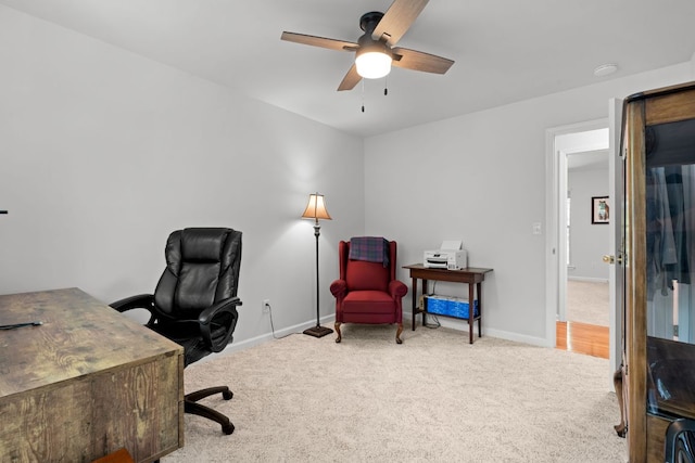 200 Blackberry Trl, Sapphire, NC 28774 - office area with carpet flooring and a ceiling fan