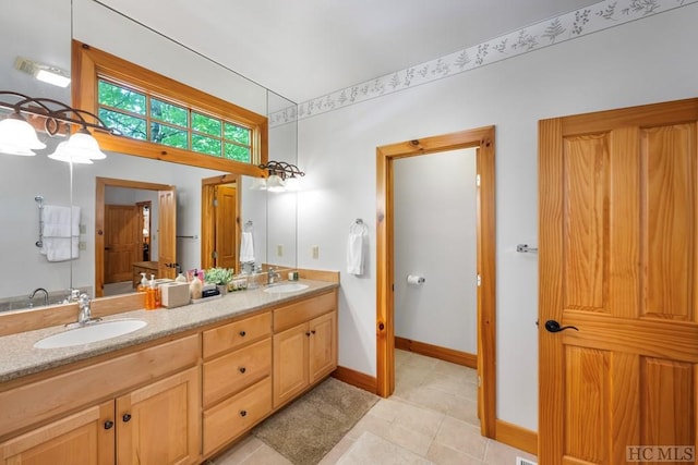 bathroom with vanity