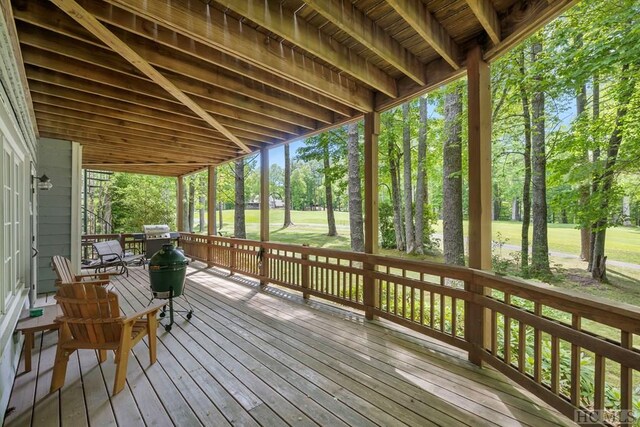 view of wooden deck