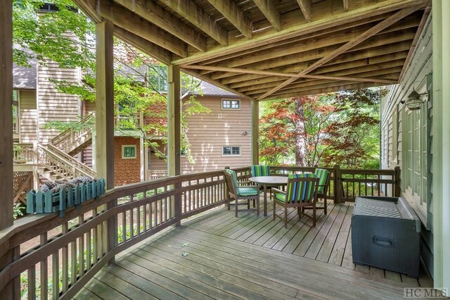 view of wooden deck