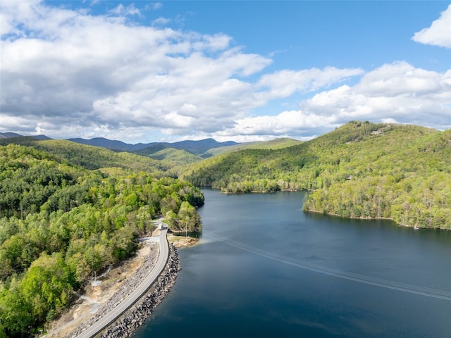 13084 Canada Rd, Tuckasegee, NC 28783 - aerial view of a heavily wooded area and a water and mountain view