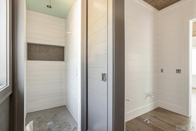 bathroom featuring hardwood / wood-style flooring