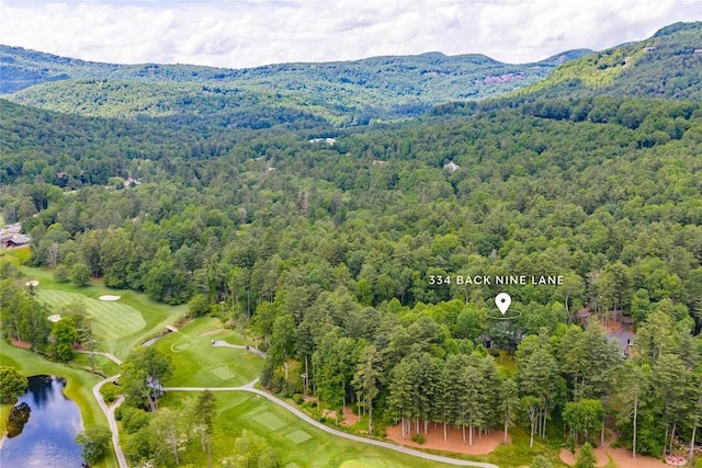334 Back Nine Ln, Sapphire, NC 28774 - bird's eye view of a forest and a water and mountain view