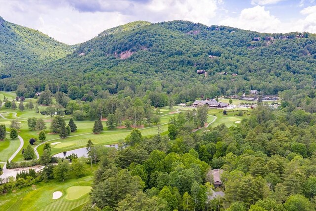 334 Back Nine Ln, Sapphire, NC 28774 - aerial view of a local golf course and a mountainous background