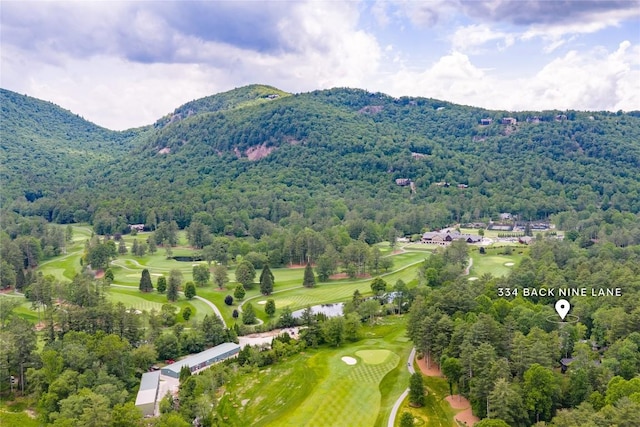 334 Back Nine Ln, Sapphire, NC 28774 - bird's eye view of a local golf course and a water and mountain view