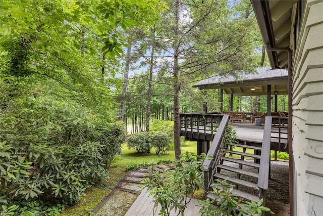 334 Back Nine Ln, Sapphire, NC 28774 - view of yard featuring a deck