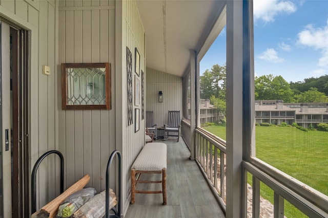55 Toxaway Shrs Unit 14, Lake Toxaway, NC 28747 - sunroom / solarium featuring vaulted ceiling