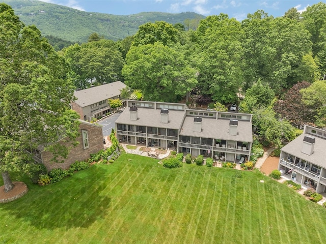 55 Toxaway Shrs Unit 14, Lake Toxaway, NC 28747 - aerial view of property and surrounding area with a mountain backdrop