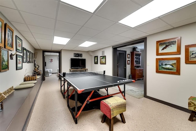 515 Stillmont Cir, Cashiers, NC 28717 - recreation room featuring a drop ceiling and baseboards