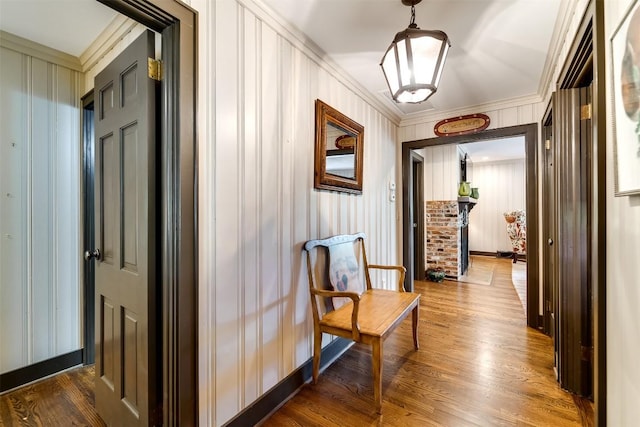 515 Stillmont Cir, Cashiers, NC 28717 - hallway with crown molding and wood finished floors