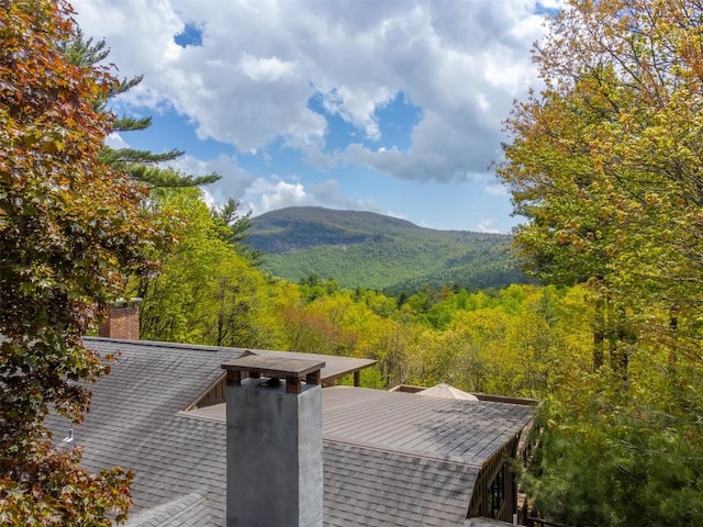 515 Stillmont Cir, Cashiers, NC 28717 - view of mountain background featuring a heavily wooded area