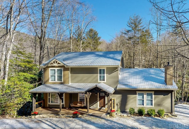 view of front of home featuring a porch