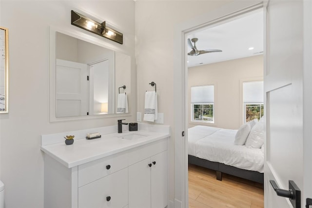 1077 Hicks Rd Unit A, Highlands, NC 28741 - bathroom featuring wood finished floors, vanity, and ensuite bathroom