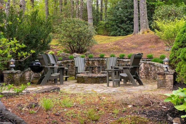 358 Jodytown Rd, Cashiers, NC 28717 - view of yard with an outdoor fire pit