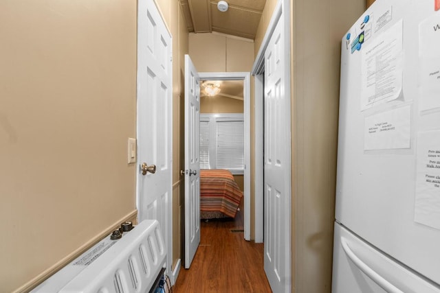 hall featuring dark hardwood / wood-style flooring