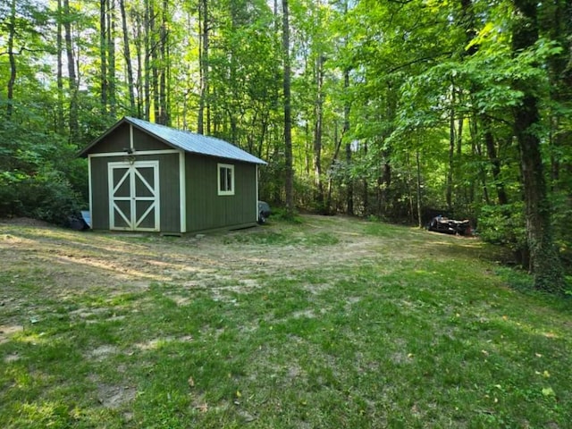 4860 Horse Cove Rd, Highlands, NC 28741 - view of grassy yard with a forest view