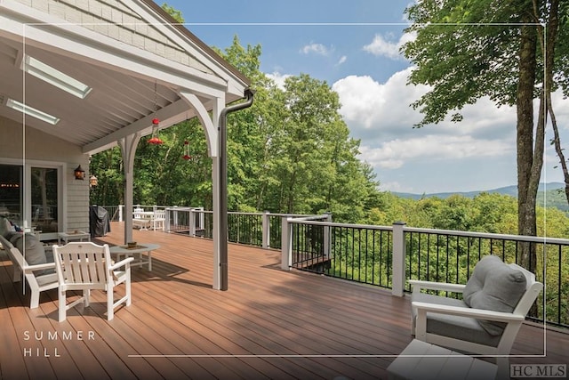 view of wooden terrace