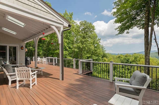 view of wooden terrace