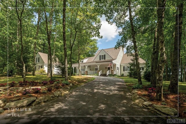 view of front of property with a porch