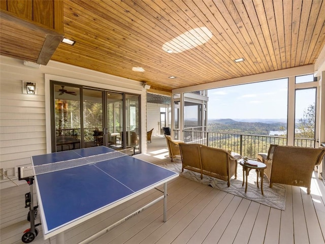199 Mills Creek Point Rd, Lake Toxaway, NC 28747 - exterior space featuring an outdoor living space and a mountain view