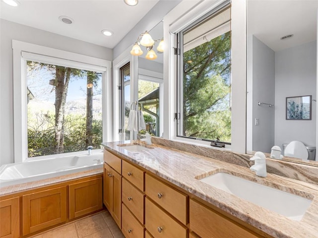 199 Mills Creek Point Rd, Lake Toxaway, NC 28747 - full bath with double vanity, plenty of natural light, and a sink