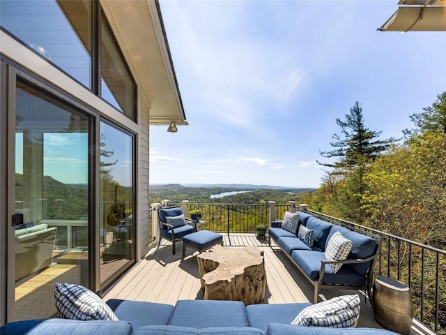 199 Mills Creek Point Rd, Lake Toxaway, NC 28747 - balcony with an outdoor hangout area