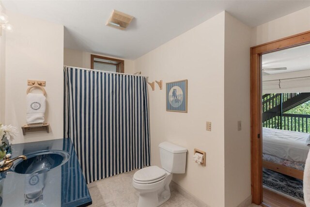169 Heather View Ln, Sapphire, NC 28774 - full bathroom with toilet, ensuite bathroom, and a shower with shower curtain