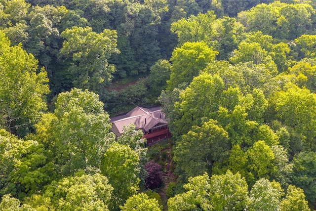 3398 Cullowhee Forest Rd, Cullowhee, NC 28723 - aerial view of property and surrounding area with a heavily wooded area