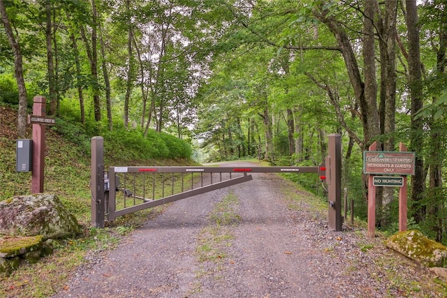3398 Cullowhee Forest Rd, Cullowhee, NC 28723 - gate with a forest view