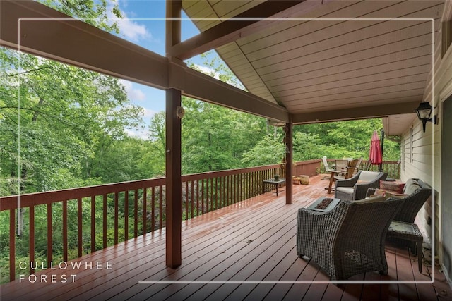 3398 Cullowhee Forest Rd, Cullowhee, NC 28723 - view of wooden terrace