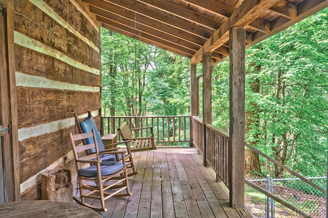 view of wooden terrace