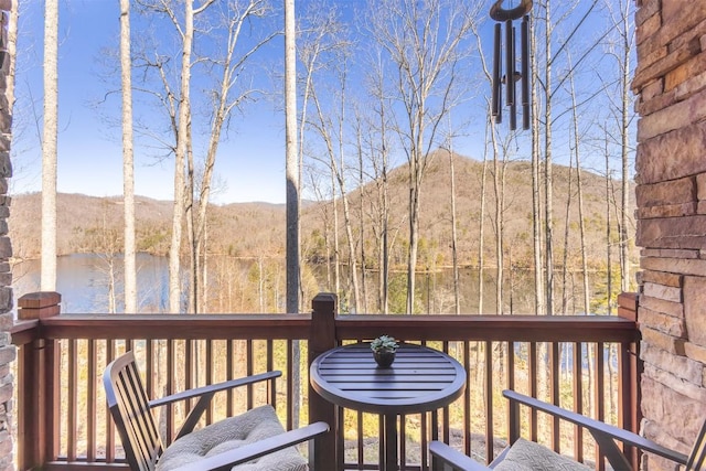 103 Southshore Dr Unit A1, Tuckasegee, NC 28783 - wooden deck featuring a water and mountain view