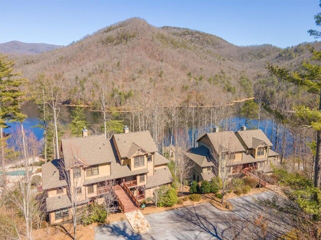 103 Southshore Dr Unit A1, Tuckasegee, NC 28783 - birds eye view of property with a view of trees and a water and mountain view