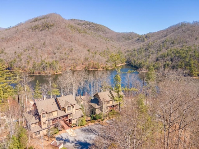 103 Southshore Dr Unit A1, Tuckasegee, NC 28783 - aerial view with a view of trees and a water and mountain view