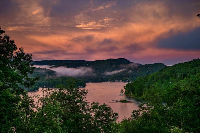 541 Summer Hill Rd, Cullowhee, NC 28723 - mountain view with a nearby body of water and a heavily wooded area