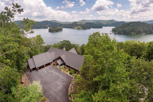 541 Summer Hill Rd, Cullowhee, NC 28723 - water view with a mountain backdrop and a forest