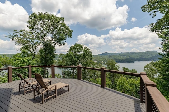 541 Summer Hill Rd, Cullowhee, NC 28723 - deck featuring a water and mountain view