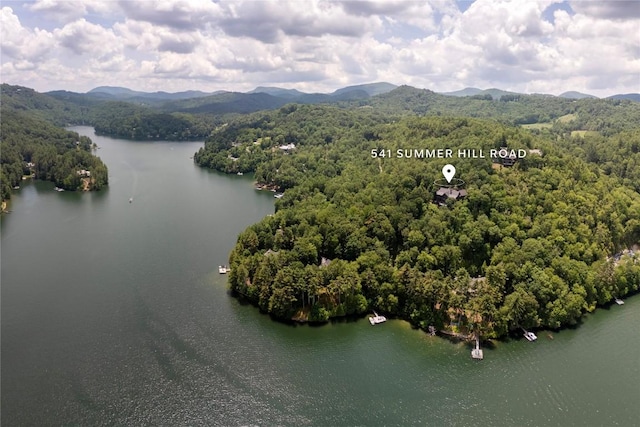 541 Summer Hill Rd, Cullowhee, NC 28723 - bird's eye view of a heavily wooded area and a water and mountain view
