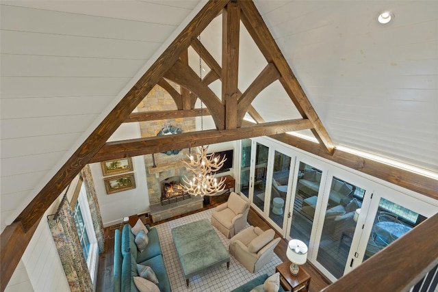 199 Springhead Trl, Cullowhee, NC 28723 - staircase featuring a chandelier
