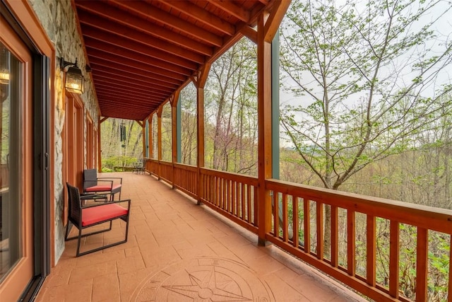 balcony with covered porch