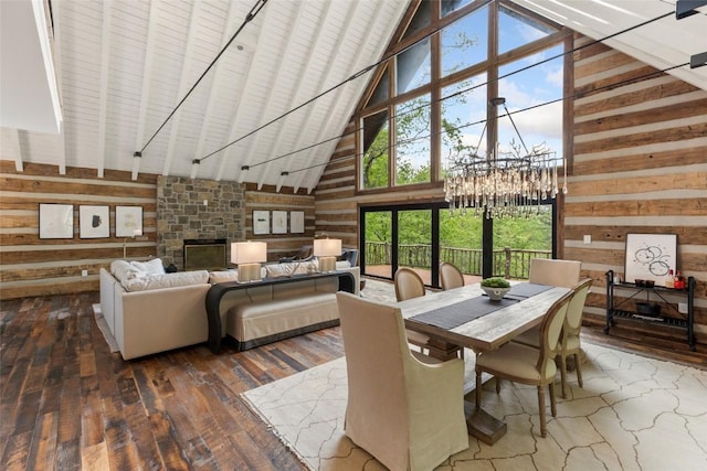 453 Bright Mountain Rd, Cullowhee, NC 28723 - sunroom with a chandelier